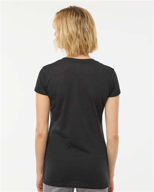 Tultex Women's Poly-Rich V-Neck T-Shirt thumbnail 5