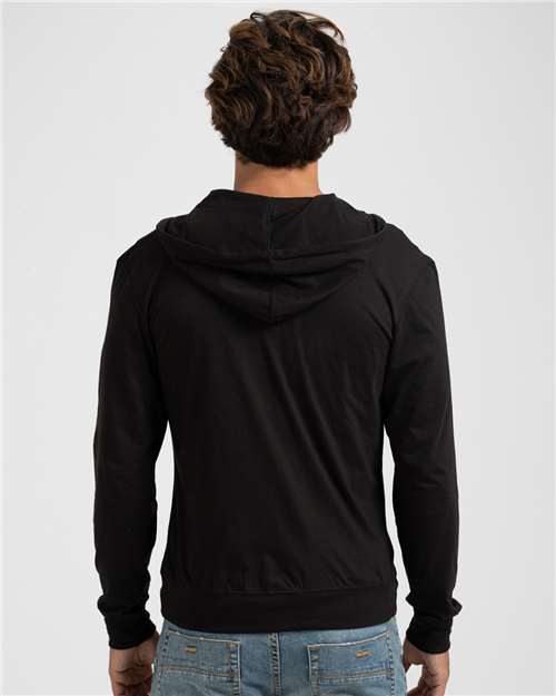Tultex Unisex Beach Full-Zip Hooded Long Sleeve T-Shirt thumbnail 5