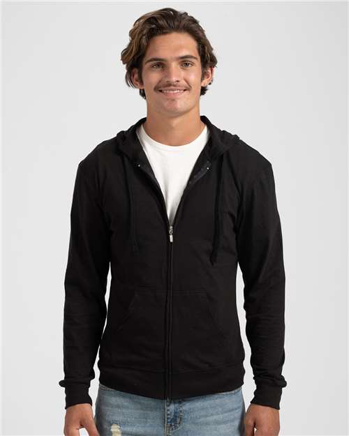 Tultex Unisex Beach Full-Zip Hooded Long Sleeve T-Shirt thumbnail 2