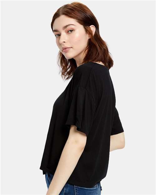 US Blanks Women's Boxy Open Neck Tee thumbnail 4