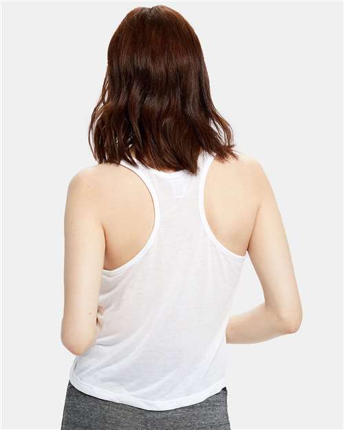 US Blanks Women's Sheer Cropped Racer Tank Top thumbnail 3