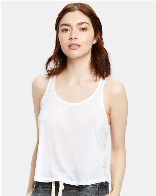 US Blanks Women's Sheer Cropped Racer Tank Top thumbnail 2