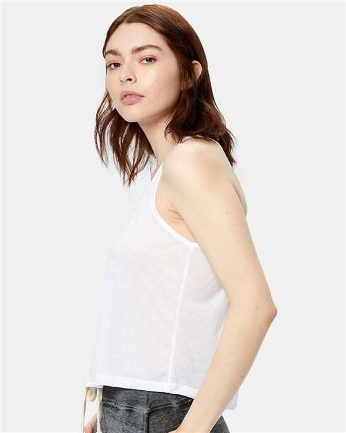 US Blanks Women's Sheer Cropped Racer Tank Top thumbnail 4