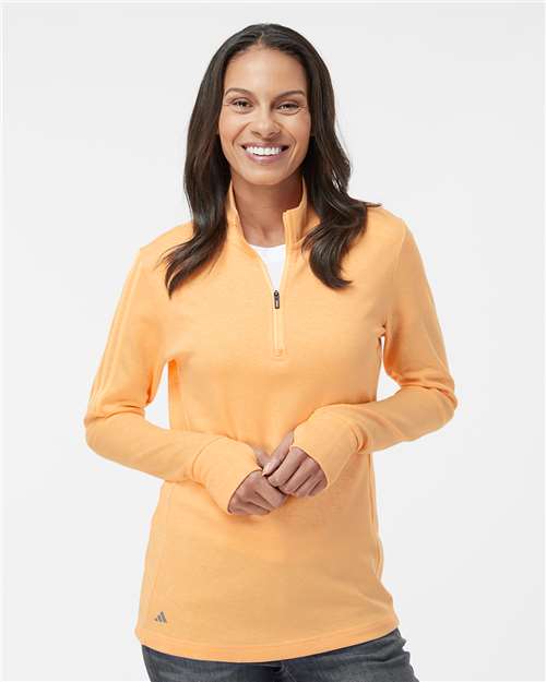 Adidas Women's 3-Stripes Quarter-Zip Sweater Pullover thumbnail 2