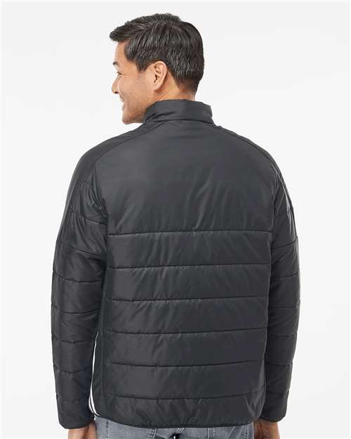 Adidas Men's 3-Stripes Puffer Full-Zip Jacket thumbnail 5