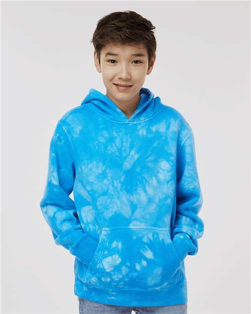 Independent Trading Co. Youth Midweight Tie-Dyed Hooded Sweatshirt thumbnail 2