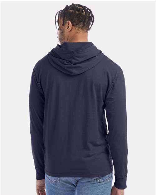 ComfortWash by Hanes Unisex Garment-Dyed Jersey Hooded Long Sleeve T-Shirt thumbnail 5