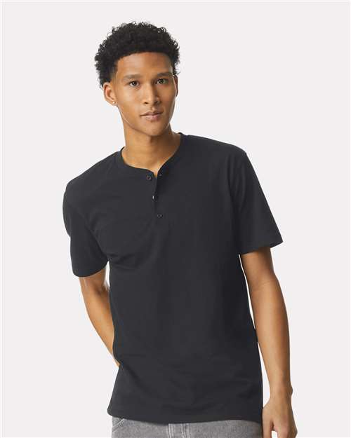 American Apparel Unisex CVC Henley Tee thumbnail 2