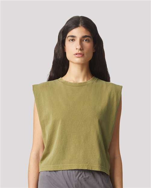 American Apparel Women's Heavyweight Cotton Garment-Dyed Muscle Tee thumbnail 2