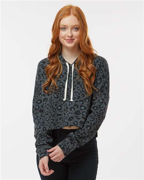 J. America Women's Crop Hooded Sweatshirt thumbnail 2