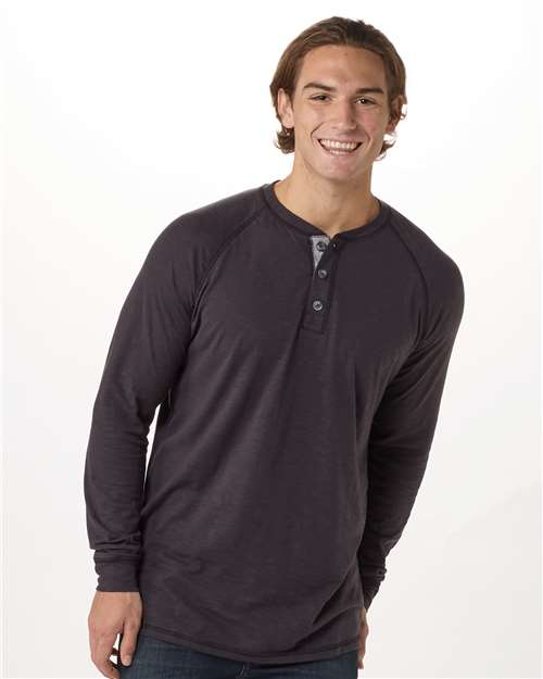 Boxercraft Unisex Henley Long Sleeve T-Shirt thumbnail 2