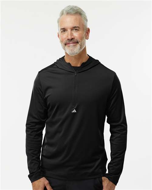 Adidas Men's Lightweight Quarter-Zip Hooded Pullover thumbnail 2