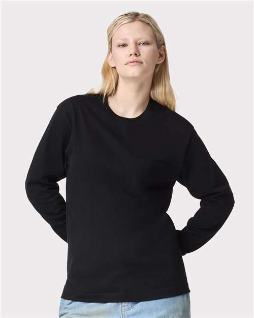 American Apparel Unisex Super Heavyweight Long Sleeve Pocket Tee thumbnail 2