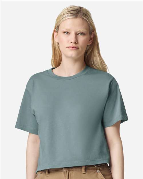 American Apparel Women's Fine Jersey Mid-Length Boxy Tee thumbnail 2