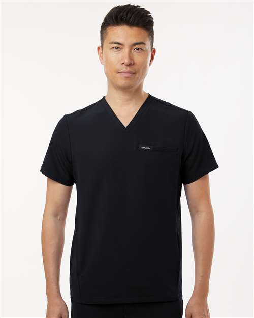 Jaanuu Men's Platt 3-Pocket Scrub V-Neck Top thumbnail 2