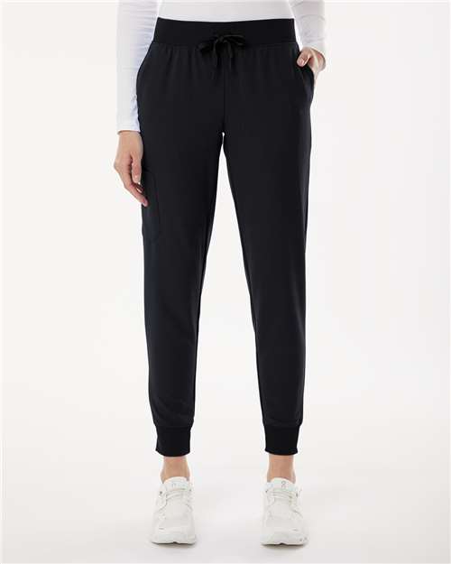 Jaanuu Women's Petite Sizes Silex Knit-Waist Scrub Joggers thumbnail 2