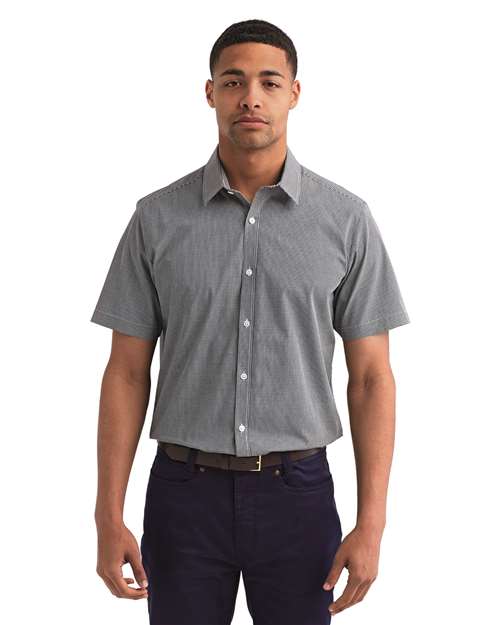Artisan Collection by Reprime Men's Microcheck Gingham Cotton Shirt (RP221) thumbnail 2