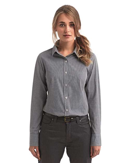 Artisan Collection by Reprime Women's Microcheck Gingham Cotton Shirt thumbnail 2