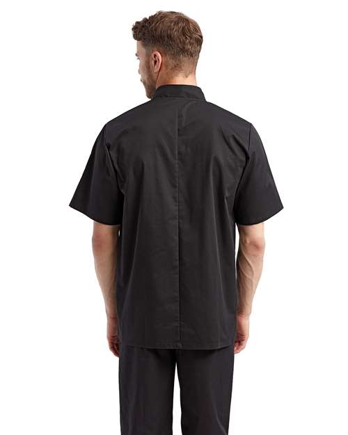 Artisan Collection by Reprime Unisex Short Sleeve Recycled Chef Coat thumbnail 3