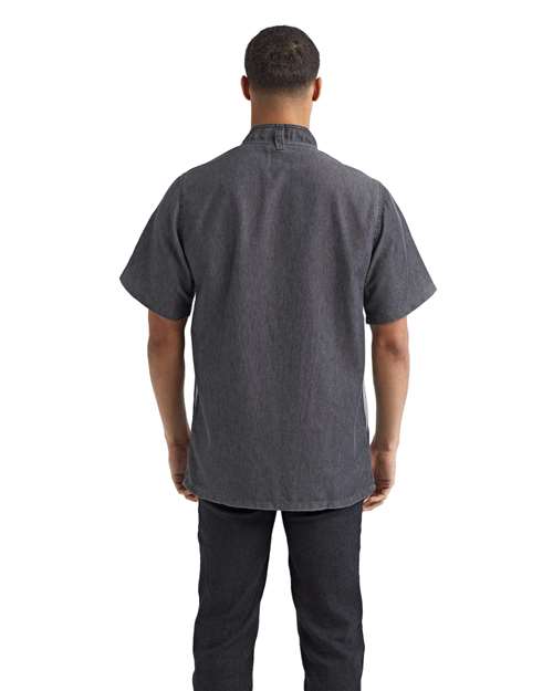 Artisan Collection by Reprime Unisex Zip-Close Short Sleeve Chef's Coat thumbnail 4