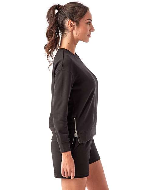 TriDri Women's Billie Side-Zip Crewneck Sweatshirt thumbnail 5