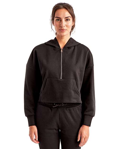 TriDri Women's Alice Half-Zip Hooded Sweatshirt thumbnail 2