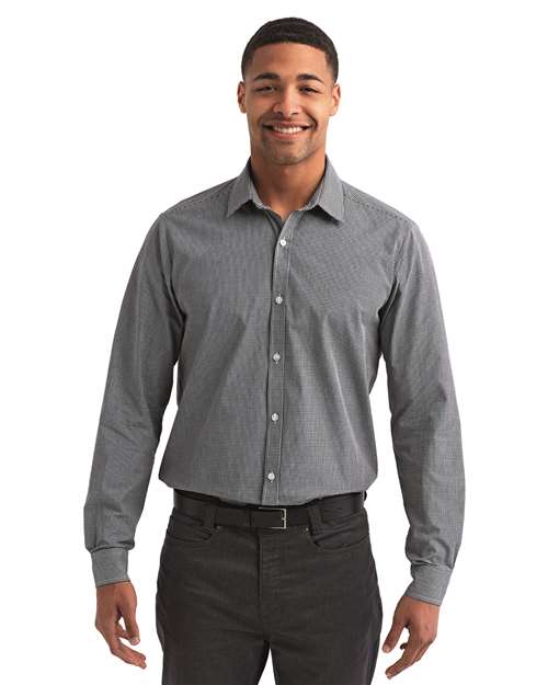 Artisan Collection by Reprime Men's Microcheck Gingham Cotton Shirt thumbnail 2
