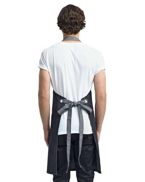 Artisan Collection by Reprime Domain Contrast Denim Bib Apron thumbnail 4