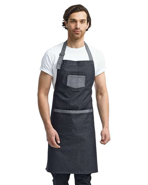 Artisan Collection by Reprime Domain Contrast Denim Bib Apron thumbnail 2