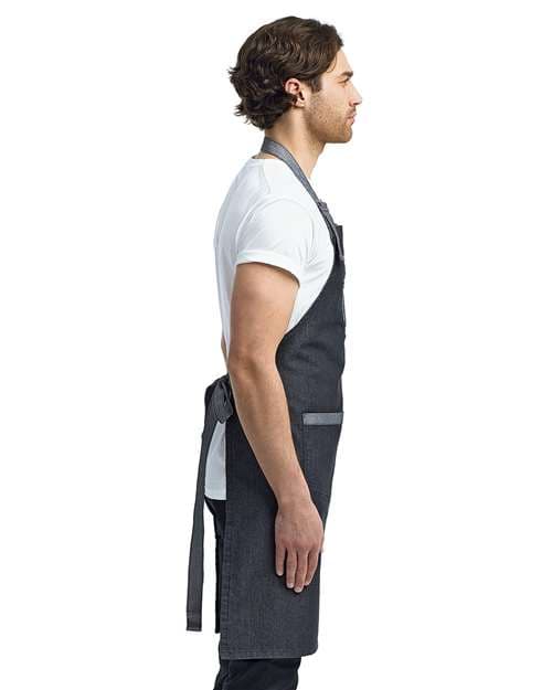 Artisan Collection by Reprime Domain Contrast Denim Bib Apron thumbnail 5
