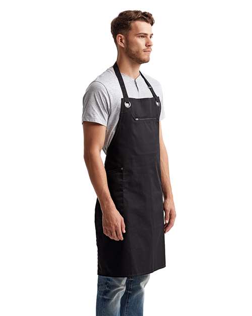 Artisan Collection by Reprime Barley Contrast Stitch Recycled Bib Apron thumbnail 4