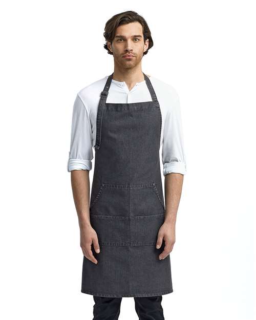 Artisan Collection by Reprime Jeans Stitch Denim Bib Apron thumbnail 2