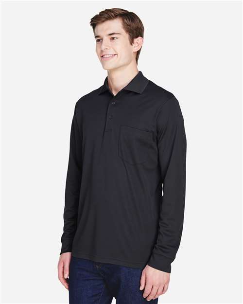 CORE365 Men's Pinnacle Performance Long Sleeve Piqué Polo with Pocket thumbnail 6
