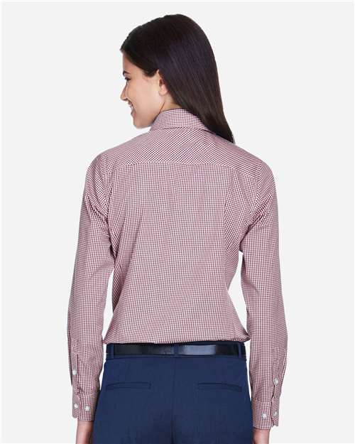 Devon & Jones Women's Crown Collection® Gingham Check Woven Dress Shirt thumbnail 5