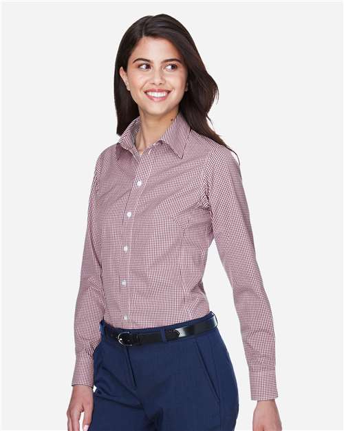 Devon & Jones Women's Crown Collection® Gingham Check Woven Dress Shirt thumbnail 6