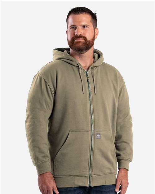 Berne Apparel Men's Tall Heritage Thermal-Lined Full-Zip Hooded Sweatshirt thumbnail 2