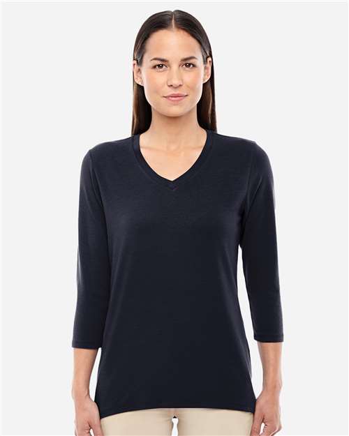 Devon & Jones Women's Perfect Fit™ Bracelet-Length V-Neck Top thumbnail 2
