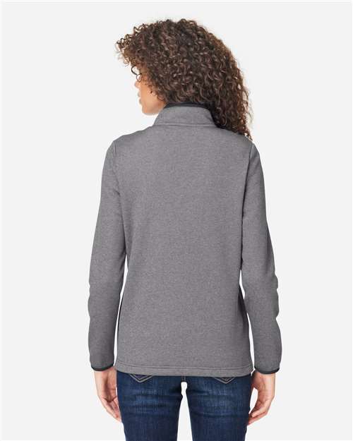 CORE365 Women's Venture Heathered Stripe Quarter-Zip Pullover thumbnail 5