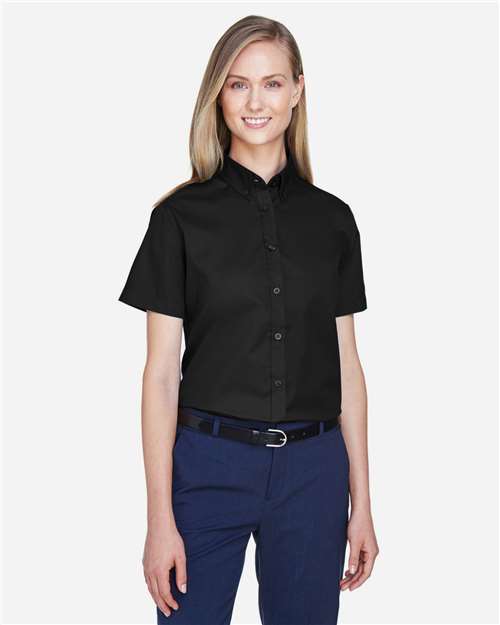 CORE365 Women's Optimum Short Sleeve Twill Shirt thumbnail 2