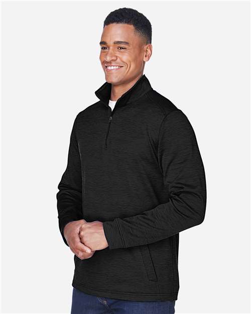 Devon & Jones Men's Newbury Mélange Fleece Quarter-Zip Pullover thumbnail 6