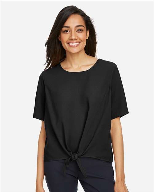 Devon & Jones Women's Perfect Fit™ Tie Front Blouse thumbnail 2