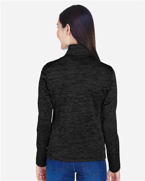 Devon & Jones Women's Newbury Mélange Fleece Quarter-Zip Pullover thumbnail 5