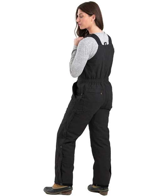 Berne Apparel Women's Softstone Duck Insulated Bib Overall thumbnail 3