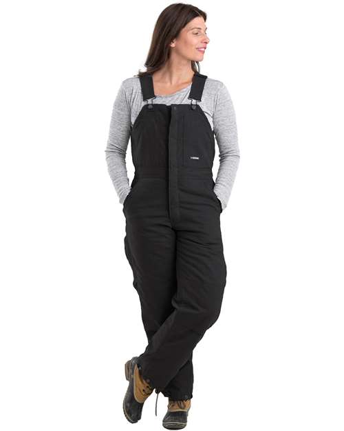 Berne Apparel Women's Softstone Duck Insulated Bib Overall thumbnail 2