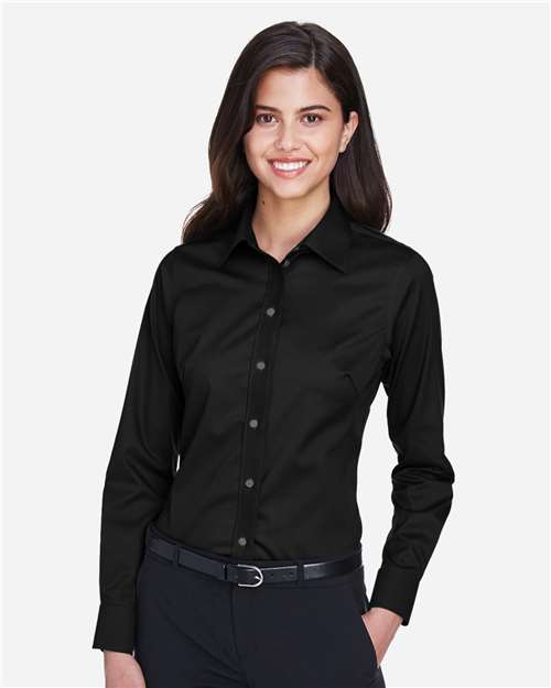 Devon & Jones Women's Crown Collection® Solid Stretch Twill Woven Dress Shirt thumbnail 2