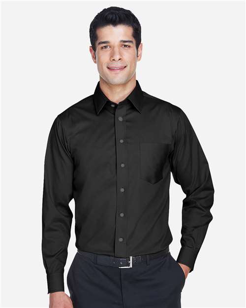 Devon & Jones Men's Tall Crown Collection® Solid Stretch Twill Woven Dress Shirt thumbnail 2