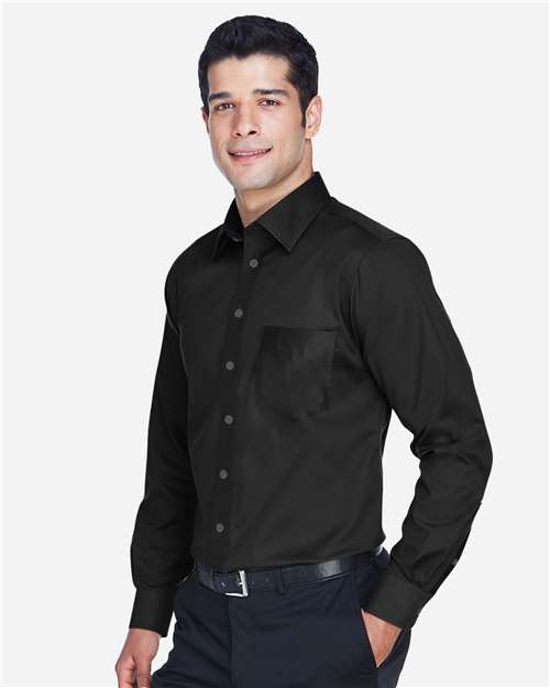 Devon & Jones Men's Tall Crown Collection® Solid Stretch Twill Woven Dress Shirt thumbnail 6
