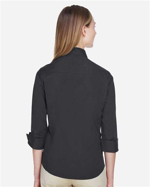 Devon & Jones Women's Perfect Fit™ Three-Quarter Sleeve Stretch Poplin Dress Shirt thumbnail 5