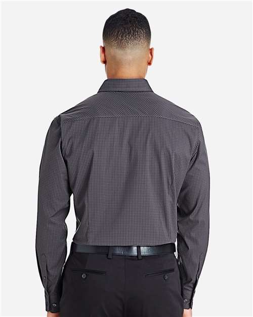 Devon & Jones Men's CrownLux Performance® Tonal Mini Check Woven Dress Shirt thumbnail 4