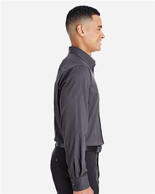 Devon & Jones Men's CrownLux Performance® Tonal Mini Check Woven Dress Shirt thumbnail 5